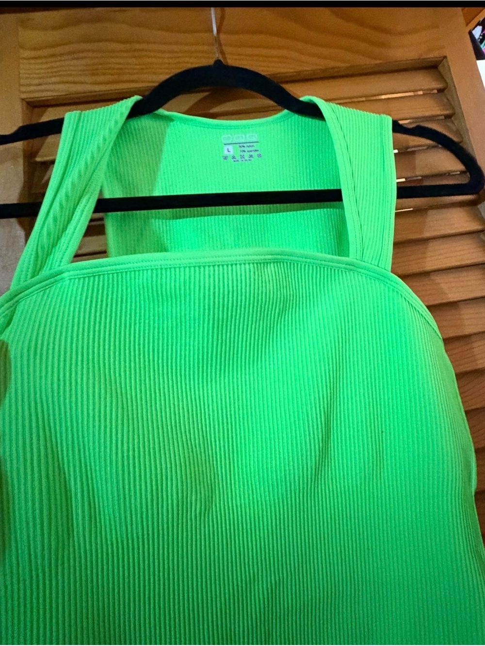 Neon Green Ribbed Tank Dress